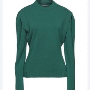 NWT Alberta Ferretti Green Sweater Size 10 Made in Italy cashmere blend